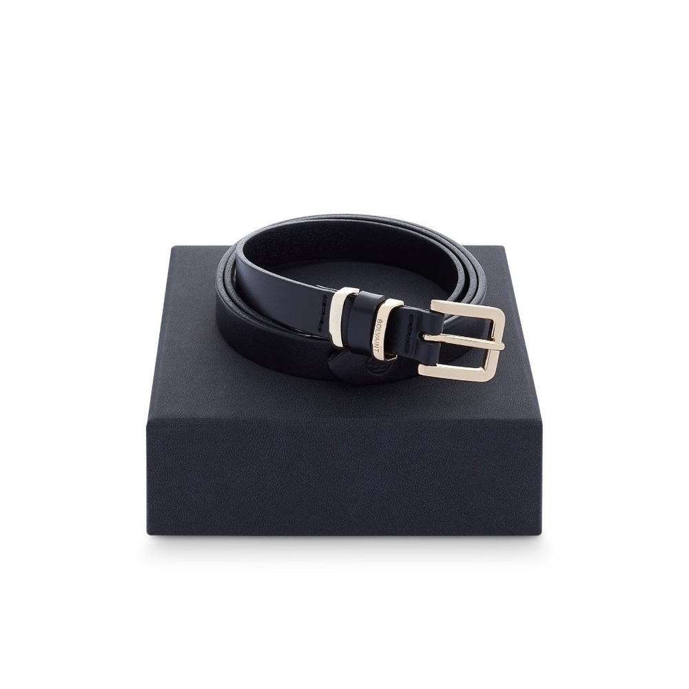 Chloë Women’s Leather Belt in Black Sable